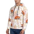thumbnail image 3 of Lsque Cute Sleepy Fox Pattern Casual Men's Hoodie,Hooded Sweatshirt with Kangaroo Pocket,Pullover Hoodie-XX-Large, 3 of 7
