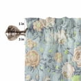 thumbnail image 5 of Living Room Curtains 72 Inches length, Blue Flowers Window Treatment Curtain Drapes, Romantic Farmhouse Botanical Floral Leaves Light Filtering Drapes for Bedroom Laundry Room, 52"x72", 2 Panels, 5 of 7