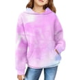 thumbnail image 2 of EnJoCho Chandail à Capuche pour Filles, Printemps Automne Hiver, Imprimé Rétro, Manches Longues, Confortable, Mignon, 2 of 7