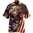 thumbnail image 5 of Men''s Hawaiian Outfits Button Down Short Sleeve Matching Set Casual Beach Party Shirt and Shorts, 5 of 6