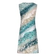 thumbnail image 5 of vestido casual para mujer vestido de verano vestido lencero vestido fruncido diario cita salir moda correa básica sin mangas ajuste holgado cian/s, 5 of 5