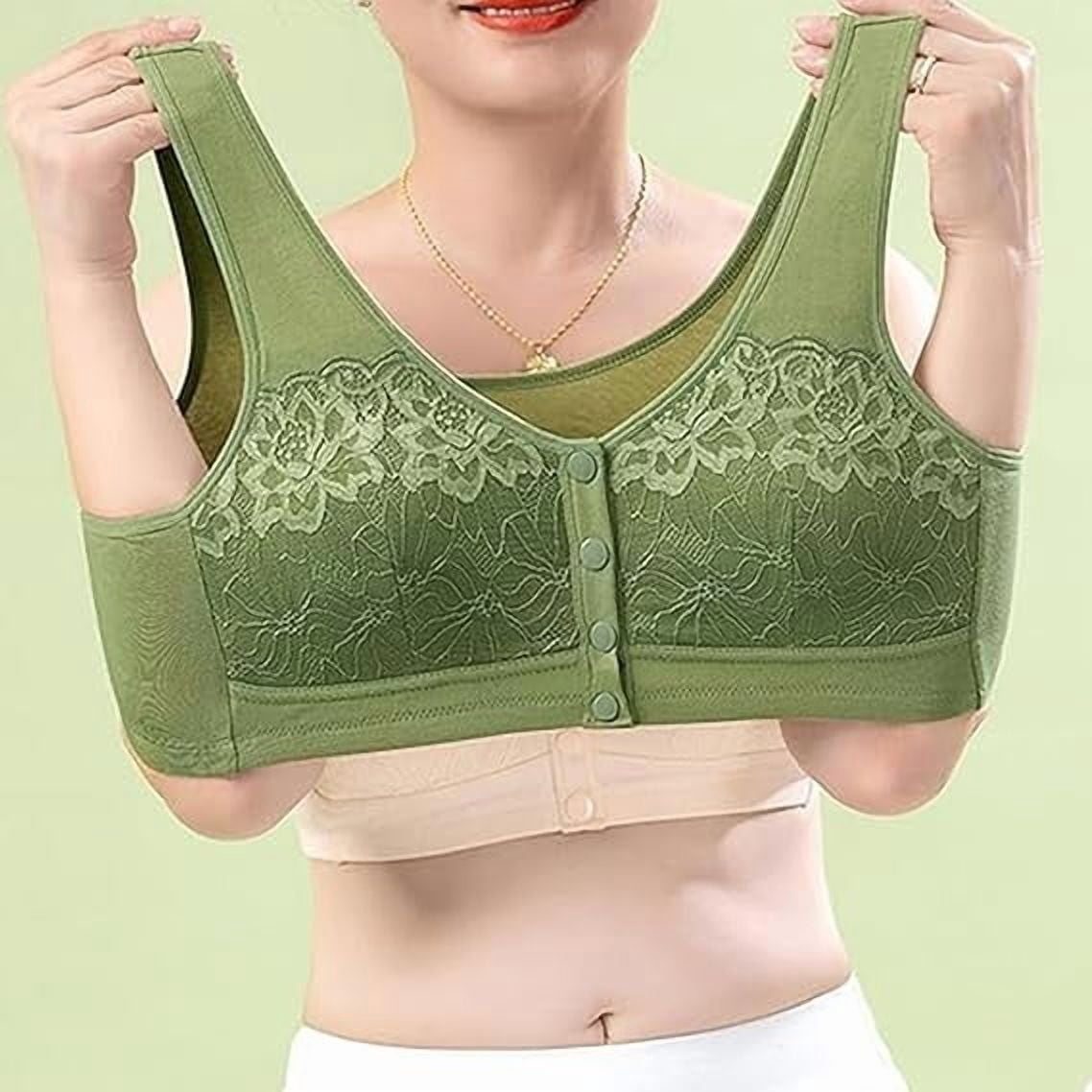 Jessmate Bra for Seniors, Emmabra Comfortable Front Button Wireless Shaping Bra, Push up Adjustable Wireless Bras