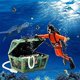 thumbnail image 2 of Cofre del tesoro y buzo adorno de acuario con movimiento de burbujeador de aire de acción en vivo, 2 of 5
