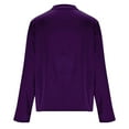 thumbnail image 6 of Lenpel Satin Blouses for Women Long Sleeve Crossover V Neck Ruched Trendy Dressy Tops Business Casual Work Shirts(Purple,XX-Large), 6 of 6