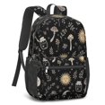 thumbnail image 2 of Sun and Mushroom Gothic Pattern 17" School Backpacks for Teens,Waterproof Oxford Fabric,S-Shape Padded Straps for School,Travel,Hiking,Camping, 2 of 6
