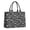 Black Cartoon Dinosaurs-1, variant on Large Capacity Tote Bag,Black Cartoon Dinosaurs Eggs Stars Pattern Handbag Fashion Luxury Tote Bag,15.7"x13"x 5.1" Inches,Laptop Compatible