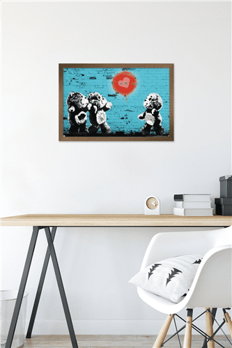Care Bears - Heart Balloon Wall Poster, 14.725" x 22.375" Framed