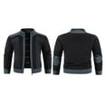 thumbnail image 4 of Cardigan pour Homme à Fermeture Éclair Intégrale, Col Montant, Coupe Ajustée, Chandail Tricoté Décontracté, 4 of 5