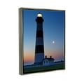 thumbnail image 3 of Stupell Blue Moonlit Lighthouse Coast Landscape Photography Gray Floater Framed Art Print Wall Art, 3 of 6