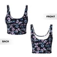 thumbnail image 5 of Xecao Love Butterflies for Sports Bra with Removable Pads, Crop Tank Top Design, Women's Longline Sports Bra - Non-Wired - Small, 5 of 9