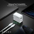 thumbnail image 5 of Esoulk 30W Dual Port USB-C and USB-A, GaN Technology, Mini Compact, Super Fast Charging Wall Charger with USB-C to USB-C Cable for Samsung Galaxy A15 5G - White, 5 of 9