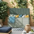 thumbnail image 6 of SUNCROWN Outdoor 75 Gallon Storage Deck Box, Weatherproof Woodgrain Patio Storage Box for Balcony, Garden, Backyard (Green), 6 of 7