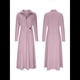 thumbnail image 3 of Vestido Maxi Informal de Otoño para Mujer, con Solapa, Abertura, Antiarrugas, y Bolsillos para Vacaciones Rosa L, 3 of 5