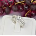 thumbnail image 3 of 3.02ct Halo Cushion Cut Bridal Wedding Engagement Ring Diamond Simulated 925 Sterling Silver Anniversary Ring SKU:00141, 3 of 5