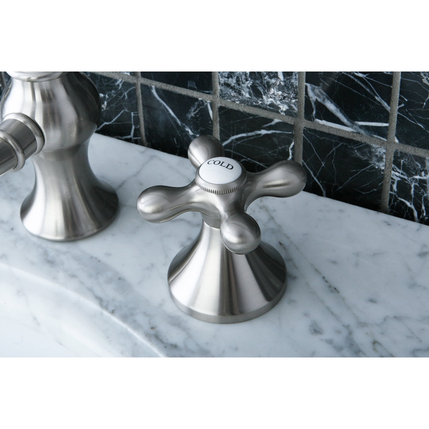 Kingston Brass KC7168AX 8 in. Widespread Bathroom Faucet, Brushed Nickel