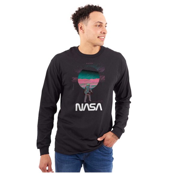 NASA Space Force Planet Mars Mission Long Sleeve TShirt Men Women Brisco Brands S