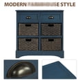 thumbnail image 3 of Antique Navy Color - Two Drawers and Four Rattan Baskets - Living Room/Entryway - Moisture-Proof, 3 of 3