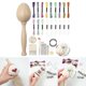 thumbnail image 2 of Sock Darning Kits Wood Darning Egg and Needle Thread for Adults & Kid DIY, Handicraft Class, Travel, Home Darner, 2 of 4