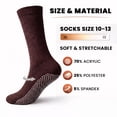 thumbnail image 4 of Yacht & Smith Mens Thermal Slipper Socks, Non-Skid with Gripper Bottom, Hospital Tube Socks, Assorted Colors (6 Pairs Assorted B, (10-13)), 4 of 7