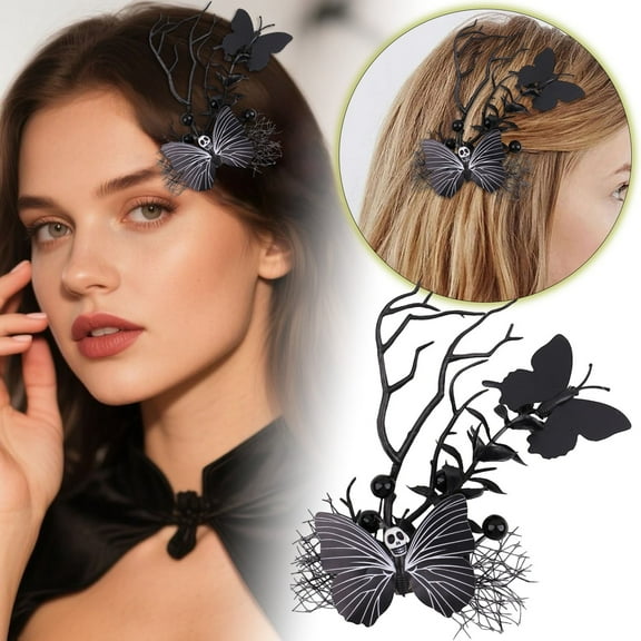Halloween Batwing Mesh Hair Clips Gothic Barrettes For Women Girls Party Hair Accessories Decorative Hairpins