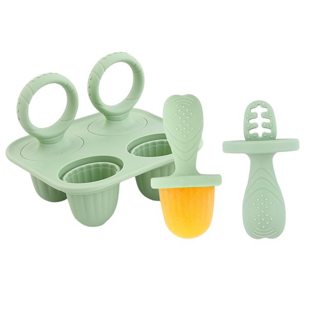 Moldes para Paletas Hielo Silicona Bebé Con Dentición Bebés (verde Oscuro)