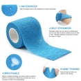 thumbnail image 2 of Ludlz Vet Wrap Pet First Aid Tape Waterproof Self Adherent Cohesive Bandage for Dogs Cats Horses Breathable Non-Woven Elastic Sport Tape for Arm Knee Ankle Sprain,1PC, 2 of 8