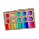 thumbnail image 5 of Juego de bloques de madera acrílica, cubos de construcción, juguete educativo de construcción, apilador de arcoíris, juguete apilable para niños de 3 2 tipos de bloques, 5 of 8