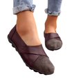 thumbnail image 2 of Vedolay Wide Casual Shoes For Women Women Slip On Casual Shoes Round Toe Falt Comfort Loafers,Brown 9.5, 2 of 4