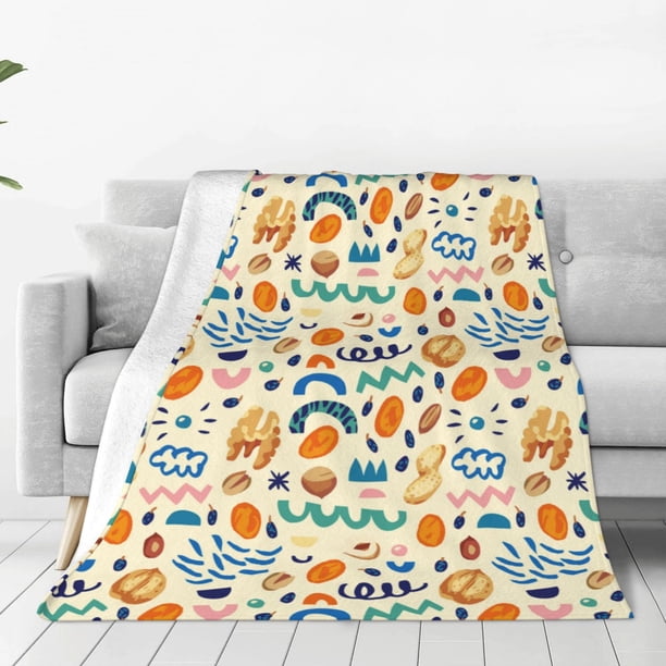 Balery Peanuts 8 Manta de Felpa Suave y Acogedora – Cobija de Franela Aterciopelada para Cama, Lavable y Cálida para Sofá, Mascotas, Transpirable-40"x30"