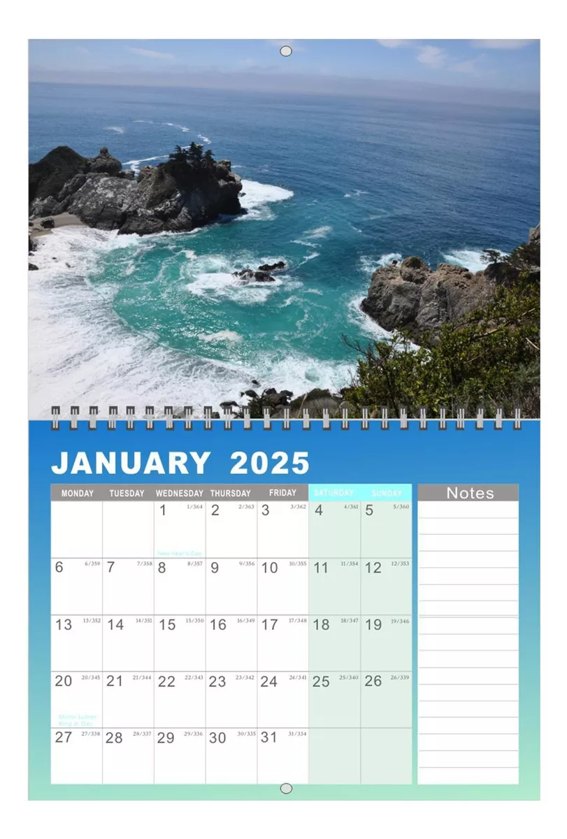 Calendario 2025 Para Pared Calendario De Escritorio 2025 Cal Walmart