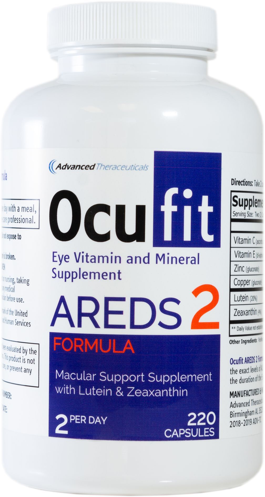 Ocufit AREDS 2 Eye Vitamin & Mineral Supplement (220 Count) 0.17 Per
