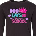 thumbnail image 4 of Inktastic 100 Days of School in Pink and Purple with Crown Long Sleeve Youth T-Shirt, 4 of 5
