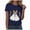 Navy, variant on TOWED22 Halloween Shirts for Women Cute Ghost Graphic Tees Fall Crewneck Short Sleeve Costumes Autumn Party Graphic T-Shirt(Navy,L)