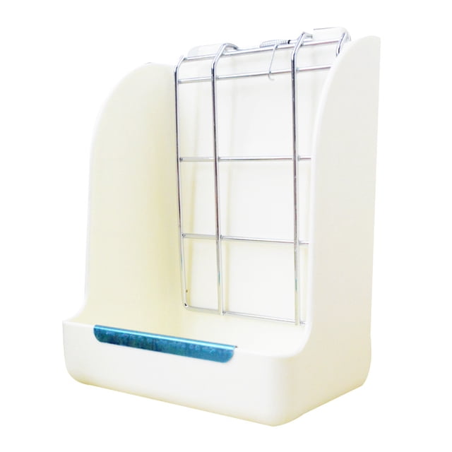 Hay Feeder Less Wasted Hay Rack Manger for Rabbit Guinea Pig Chinchilla (White)