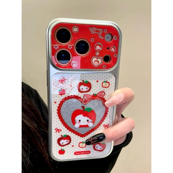 Cute Cartoon Melody Hellokitty Kawaii Phone Case for iPhone 17 16 Pro 15 14 13 17 Pro Max Cases with Plush Chain Shockproof