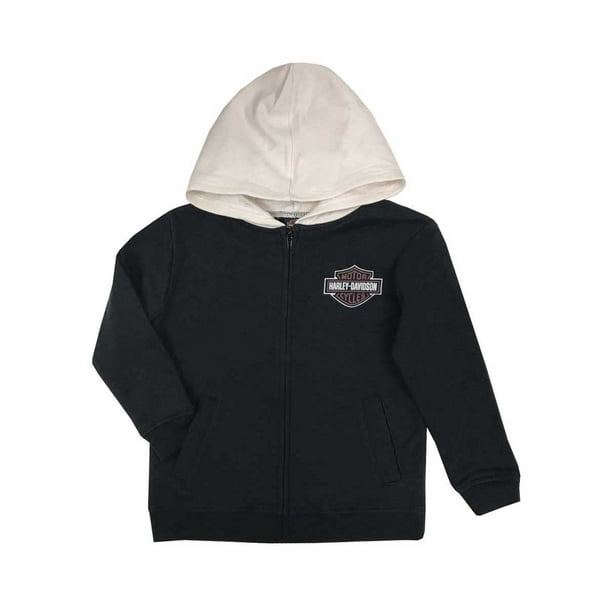 HarleyDavidson Big Boys' B&S Fleece Lined Hooded Zippered Jacket