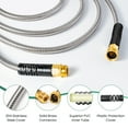 thumbnail image 4 of Cesun 3ft Metal Garden Hose, Reinforced Fittings, Reel Extender, Maximum Psi 150, 4 of 6