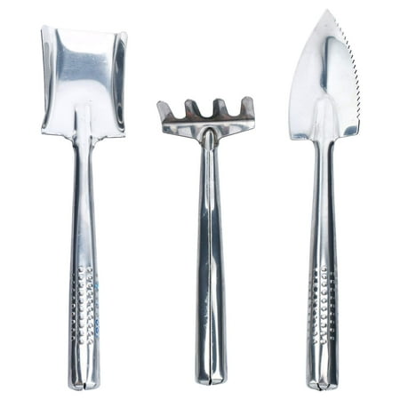Starter Gardening Kit YAETEK Garden Tools Set 3 Piece Stainless Steel Mini Gardening Kit Rust-Resistant Tools Best for Digging & Potted Planting ()