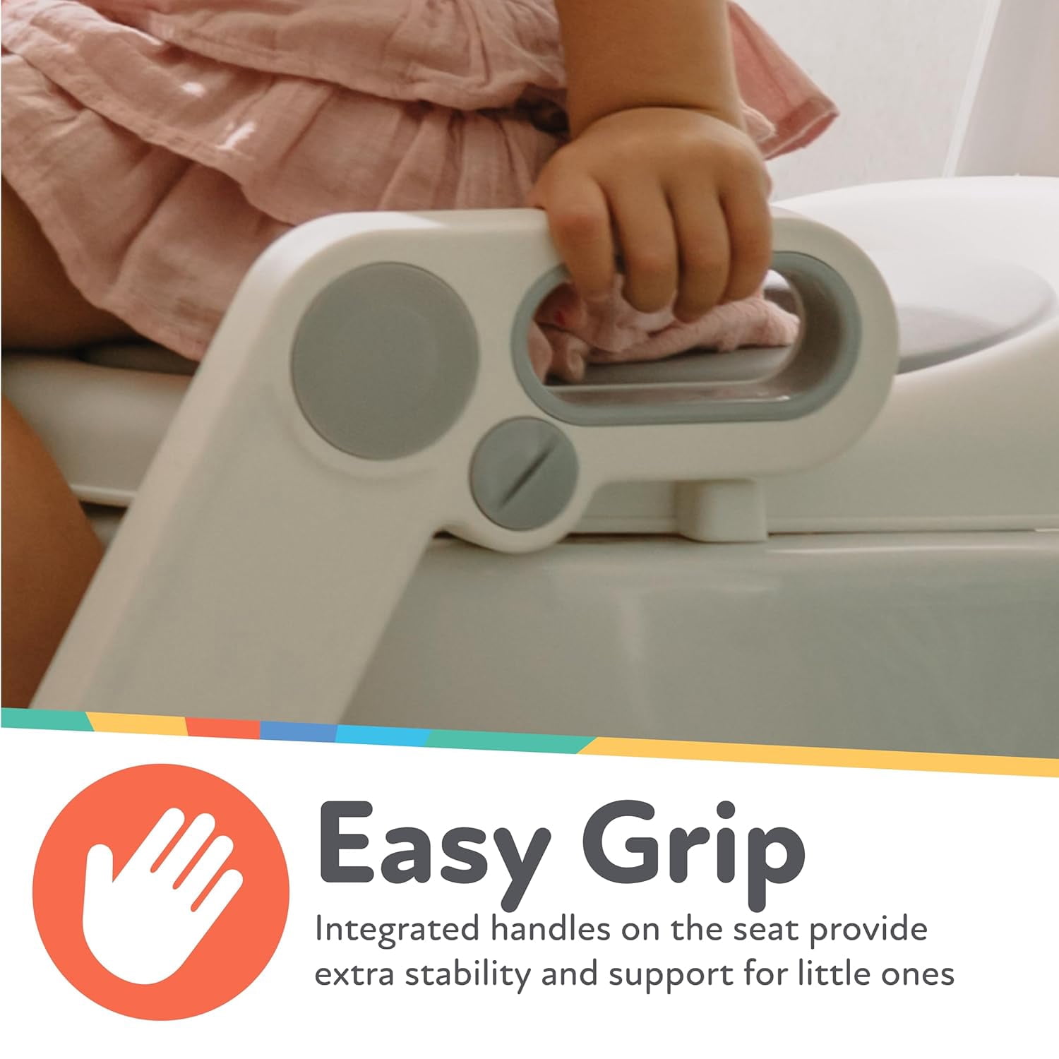 Nuby All-In-One Toilet Seat Topper with Step Ladder for Toddlers, White
