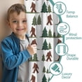 thumbnail image 3 of Bigfoot and Tree White Pattern Insulated Teens Curtains Set Of 2, Bedroom Essentials, Toddler Room Decor 52"x84", 3 of 5
