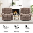 thumbnail image 4 of Bonzy Home Recliner Chairs Set of 2 for Living Room Manual Reclining Chair Single Sofa for Bedroom, Camel, 4 of 7