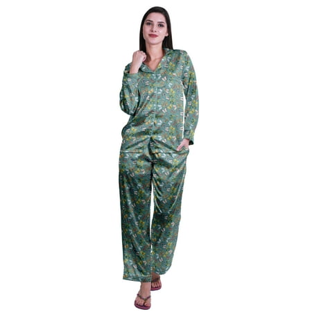 

Moomaya Pajama Shorts With Pockets For Women Printed Sleepwear Pajama Nightdress