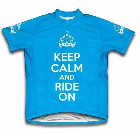 Ride Print Jersey - Scudo Keep Calm and Ride On Microfiber Short-Sleeved Ladies' Cycling Jersey, Assorted Sizes
