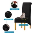 thumbnail image 4 of Large Chair Covers Waterproof,XL Chair Slipcovers with Elastic Bottom Furniture Protector Washable Anti-scratch Jacquard Stretch Chair Protector for Dining Room Hotel Banquet-4-A, 4 of 6