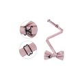 thumbnail image 2 of INSPIRAR CHIC Corbata de moño vintage bicolor para hombres del Día del Padre para banquetes, bodas y más, blanco-rosa, talla única, 2 of 4