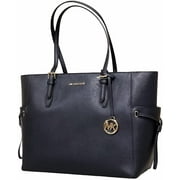 Michael Kors Gilly Large Jet Set Drawstring Top Zip Tote Black Saffiano Leather
