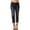 Black, variant on Women's High Waist Cropped Jeans with Raw Hem Stretch Denim Slim Fit Casual Pants for Everyday Wear
