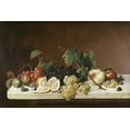 thumbnail image 2 of Severin Roesen 4x14 White Modern Wood Framed Wall Art Titled - Still Life With Fruit, 2 of 5