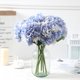 thumbnail image 1 of Nvzi 6 piezas de flores artificiales de hortensias de seda azules, ramo de hortensias realistas para bodas, fiestas, oficinas, decoración del hogar (azul y blanco), 1 of 5