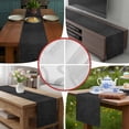 thumbnail image 6 of Black Burlap Texture Table Runner 70 Inches Long, Farmhouse Vintage Black Cotton Linen Table Runners Dresser Scarves, Decorative Fabric Tabletop Scarf Furniture Cover for Home Dinner Party 13"x70", 6 of 8
